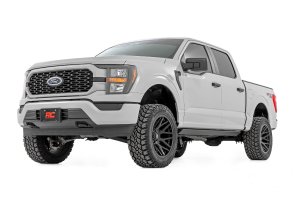 Ford F-150 Suspension Lift Kit - Front + Rear - Rough Country - 4 inch Lift Kit | Forged UCA | M1/M1 - '21-'24 Ford F-150 Suspension Lift Kit - Front + Rear - Rough Country - 4 inch Lift Kit | Forged UCA | M1/M1 - '21-'24